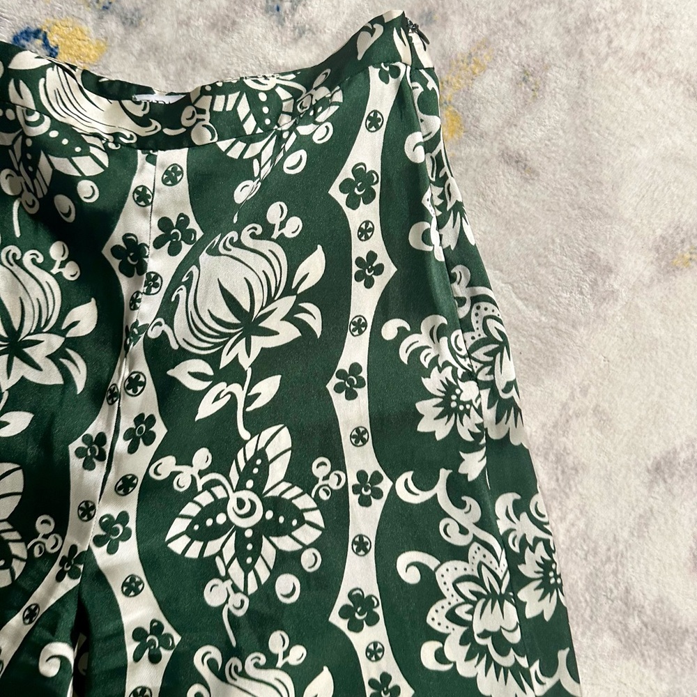 Zara floral ruffle pants wide leg - Picture 4 of 6